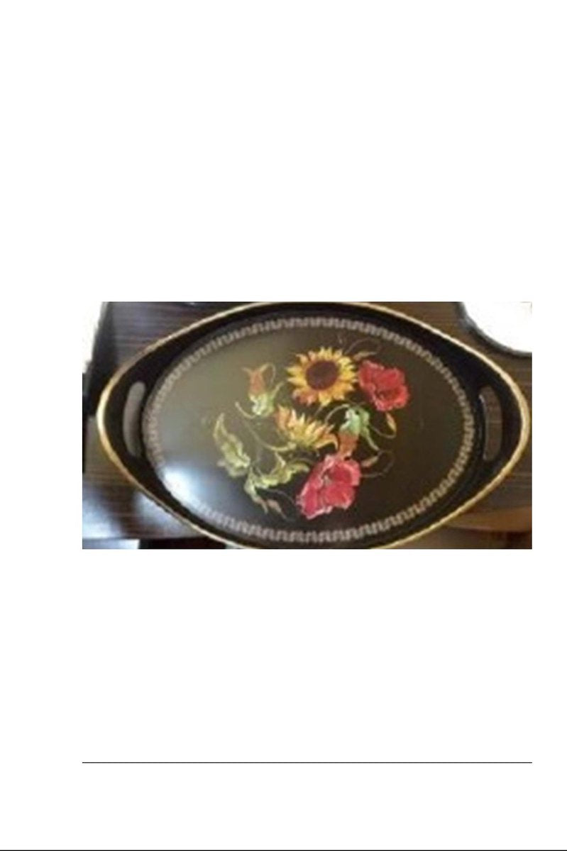 Oval Hira Desenli Sunum Tepsisi - İSR-5723