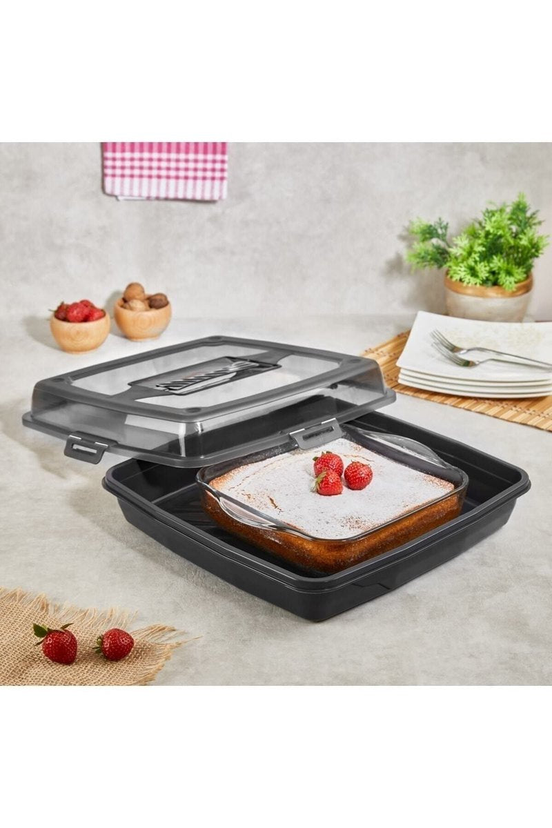 Joy 4 Taraf Kilitli Kek Börek Borcam Saklama Kabı - GP-131