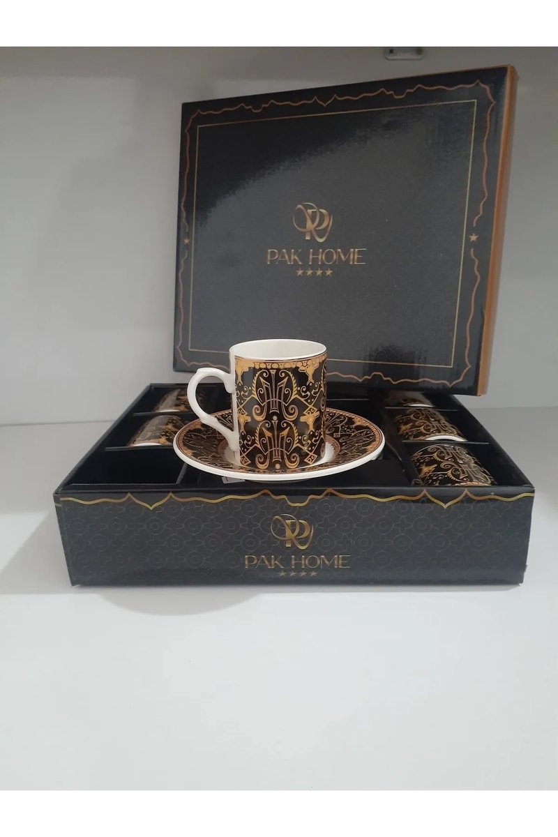 Porselen 6 Lı Lüks Kahve Fincan Takımı - PAK-2206