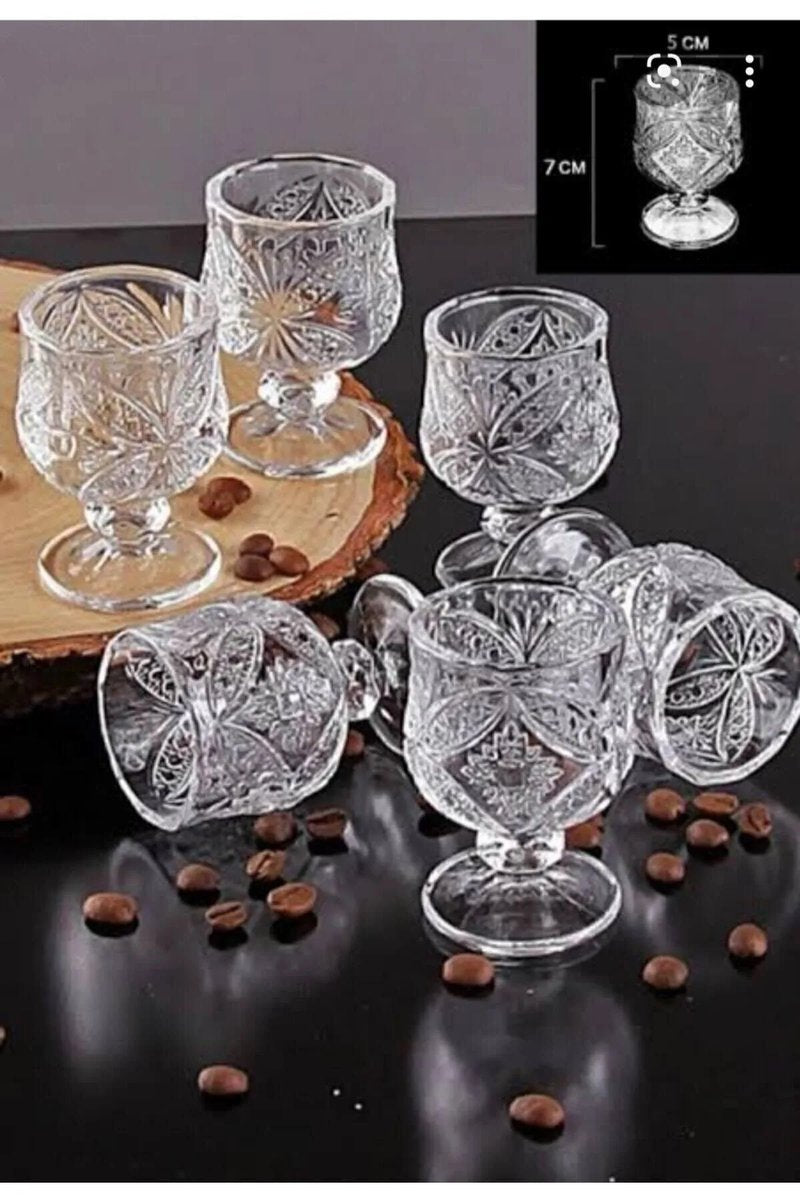 Kristal Kahve Yanı Bardağı 6lı - R1720