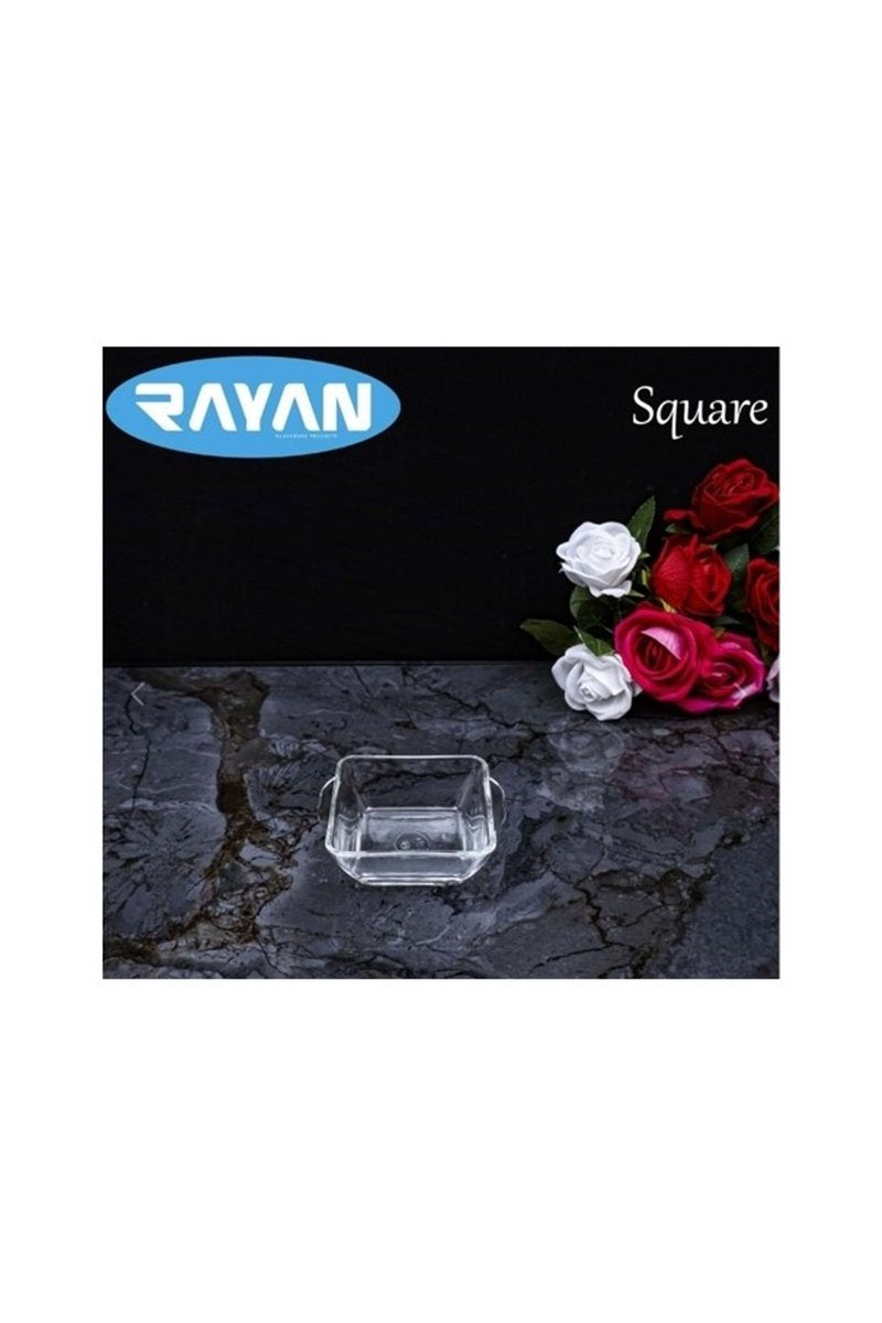 Square Tekli Kare Cam Kahvaltılık Kase - 25057
