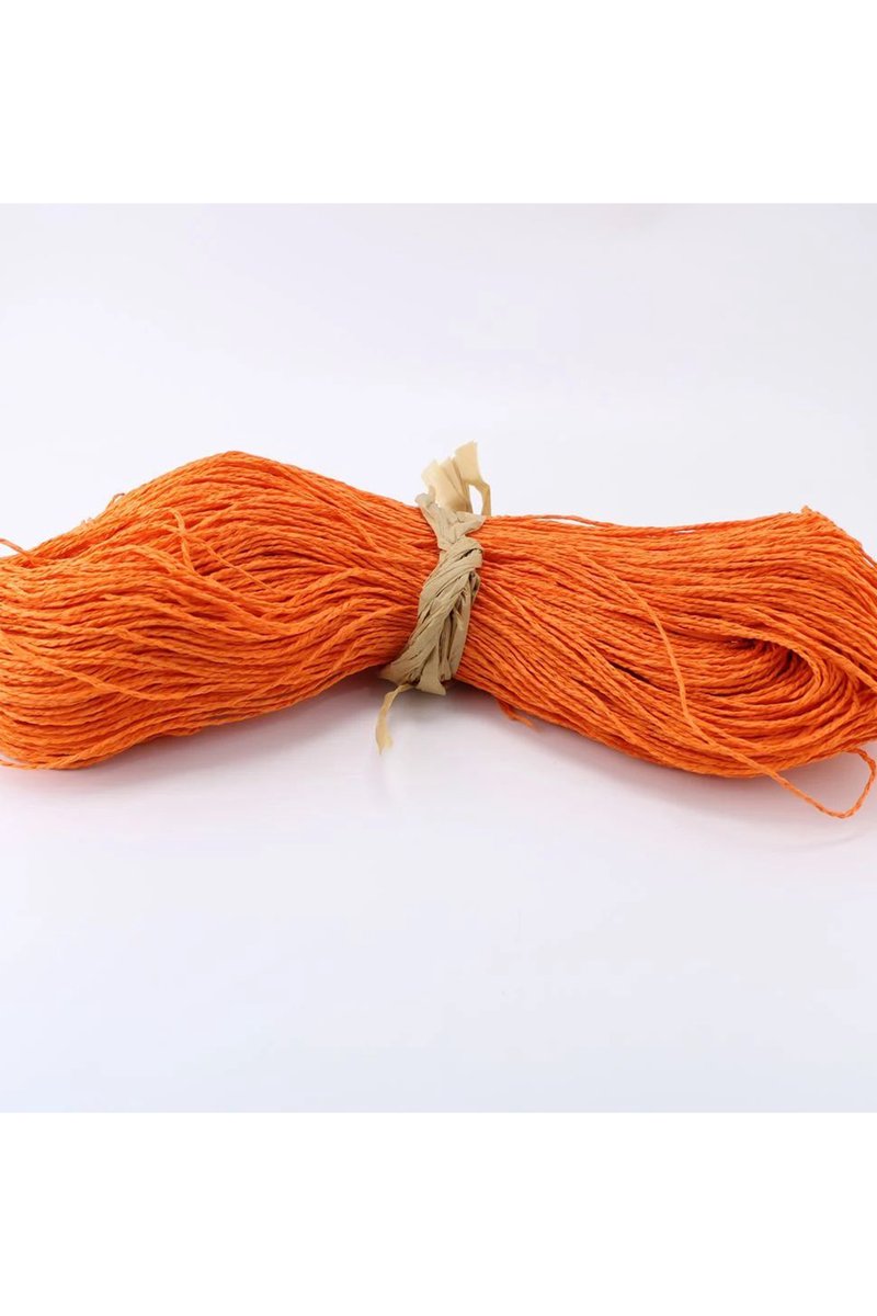 Turuncu Renk Çile Kağıt İp Çanta Ipi Supla Ipi No:65 - (550-600 gr)