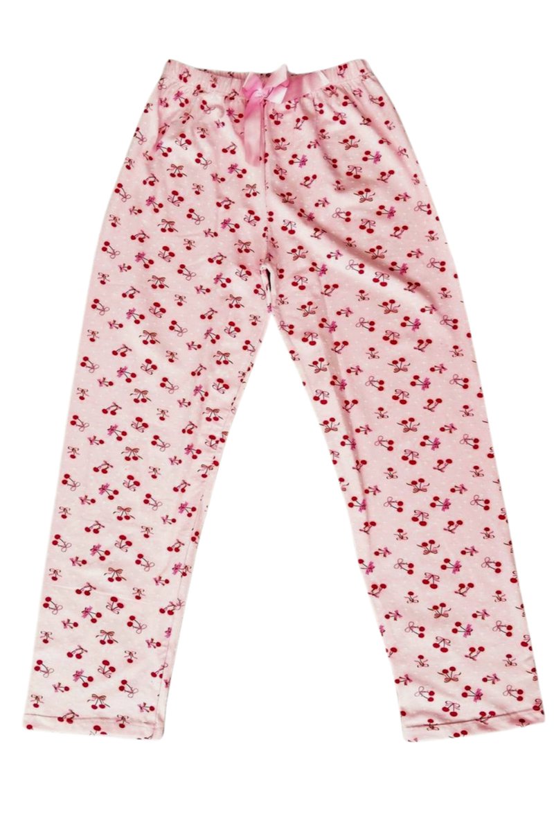 Beli Lastikli Mevsimlik Viskon Penye Pantolon Pembe - L