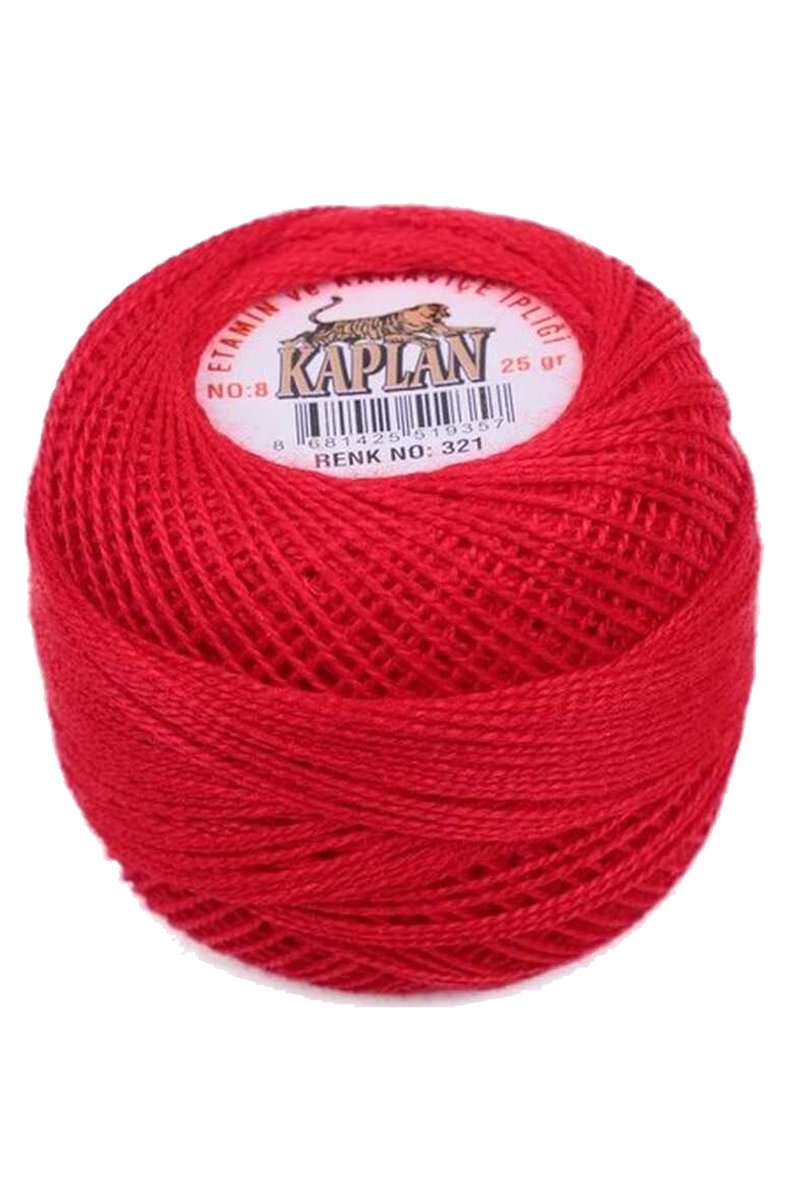 Kaplan Etamin Ve Kanaviçe İpi 8 No Kod/Renk: 321