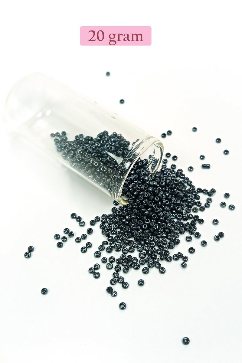 Dökme Cam Kum Boncuk (11/0) 2 mm - 20 Gram - Koyu Yeşil - BNC019