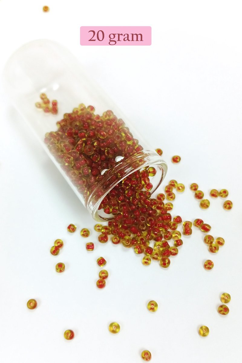 Dökme Cam Kum Boncuk (8/0) 3 mm - 20 Gram - Şeffaf Açık Kahve - BNC148