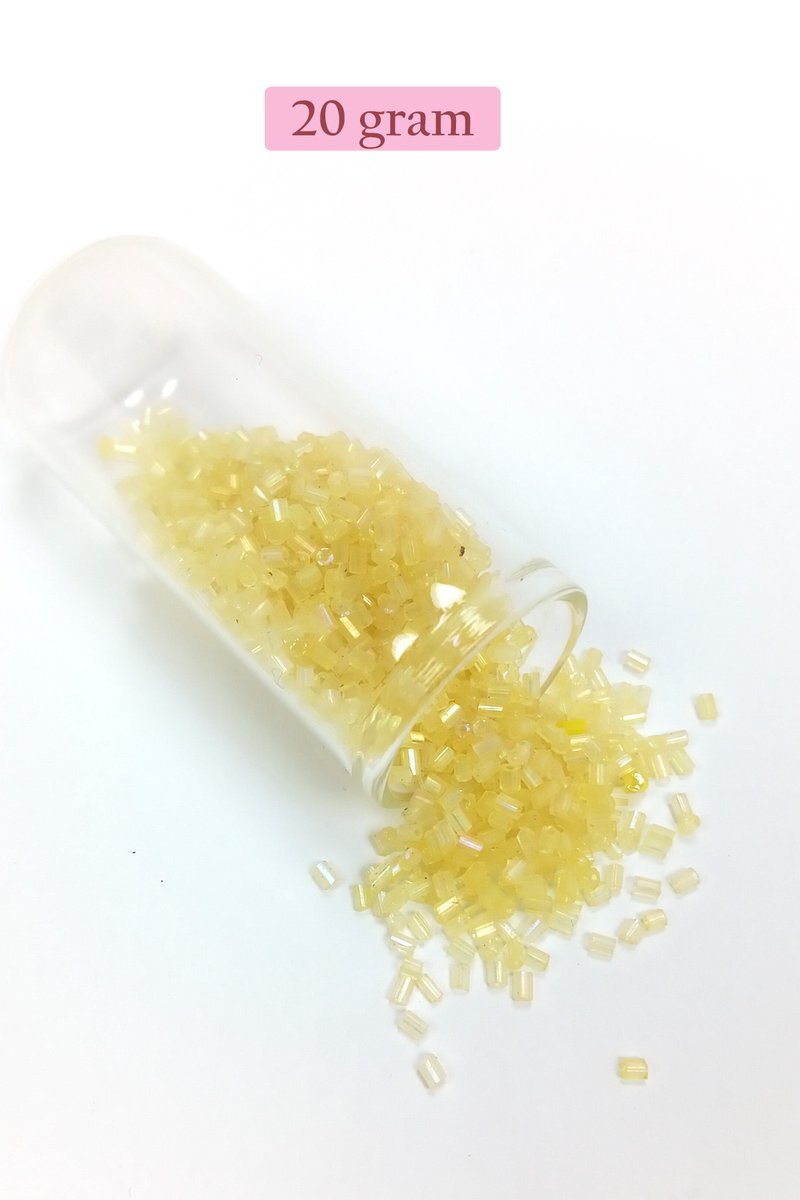 Kesme Cam Boncuk 2mm - 20 Gram - Şeffaf Sarı - BNC303