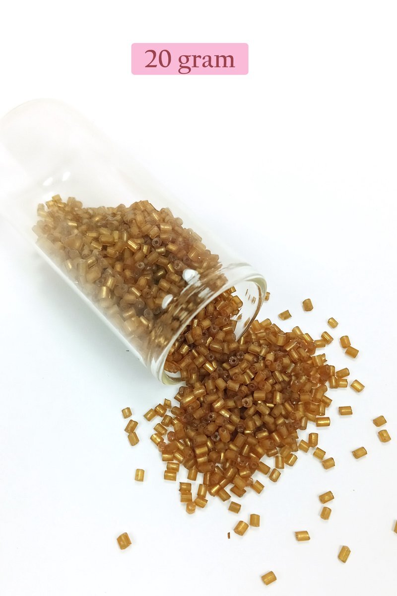 Kesme Cam Boncuk 2mm - 20 Gram - Şeffaf Kahverengi - BNC306