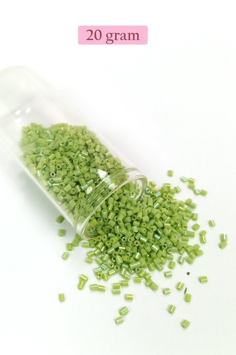 Kesme Cam Boncuk 2mm - 20 Gram - Yeşil - BNC325