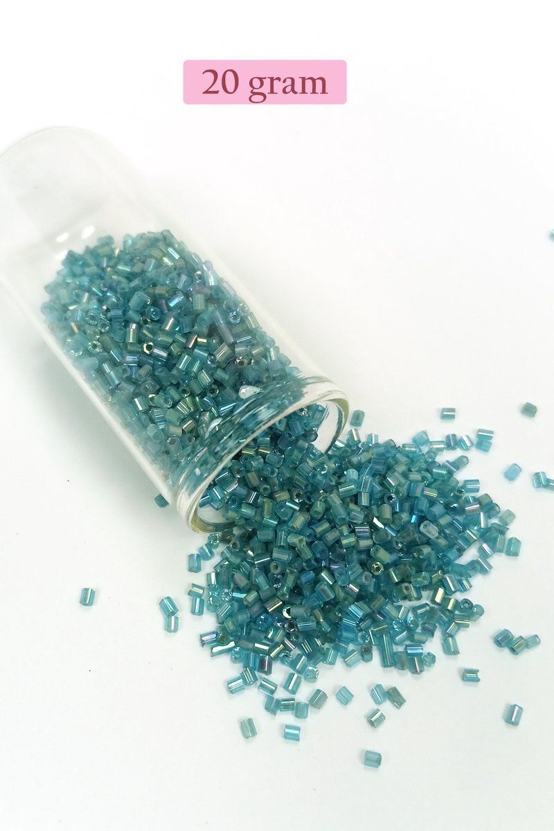 Kesme Cam Boncuk 2mm - 20 Gram - Şeffaf Çam Yeşili - BNC332