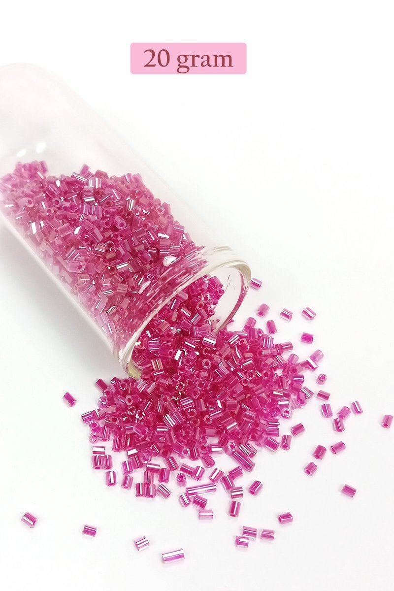 Kesme Cam Boncuk 2mm - 20 Gram - Şeffaf Pembe - BNC334