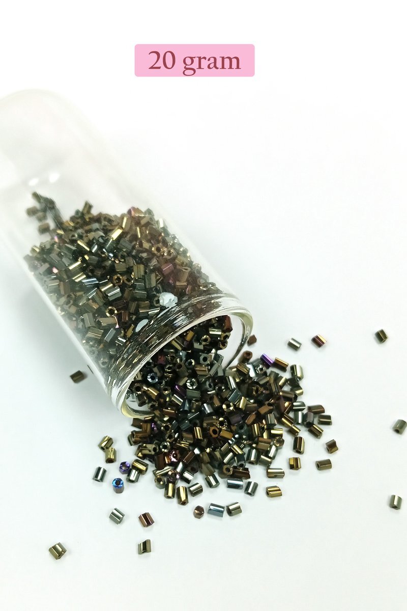 Kesme Cam Boncuk 2mm - 20 Gram - Asker Yeşili - BNC340