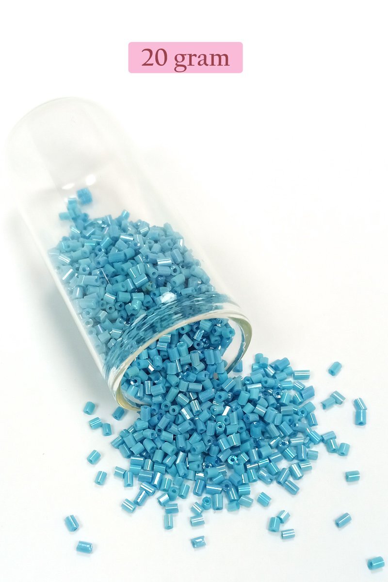 Kesme Cam Boncuk 2mm - 20 Gram - Camgöbeği Mavi - BNC347