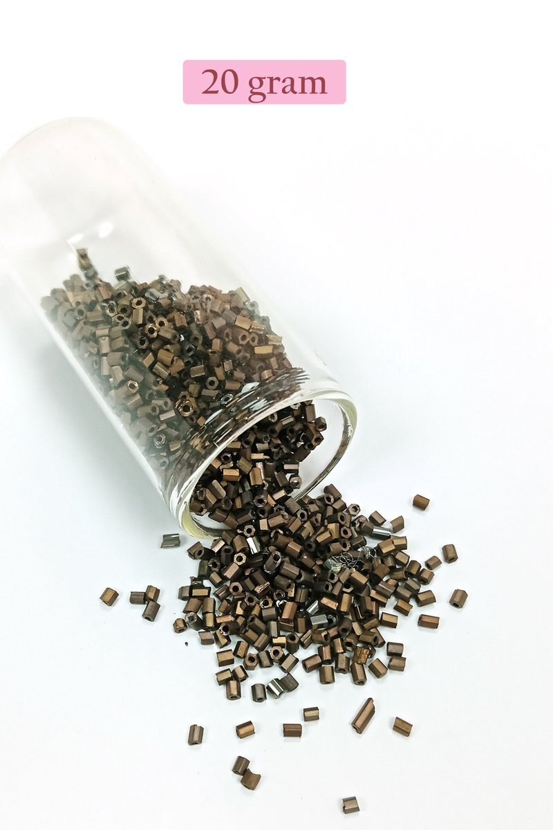 Kesme Cam Boncuk 2mm - 20 Gram - Mat Kahverengi - BNC348
