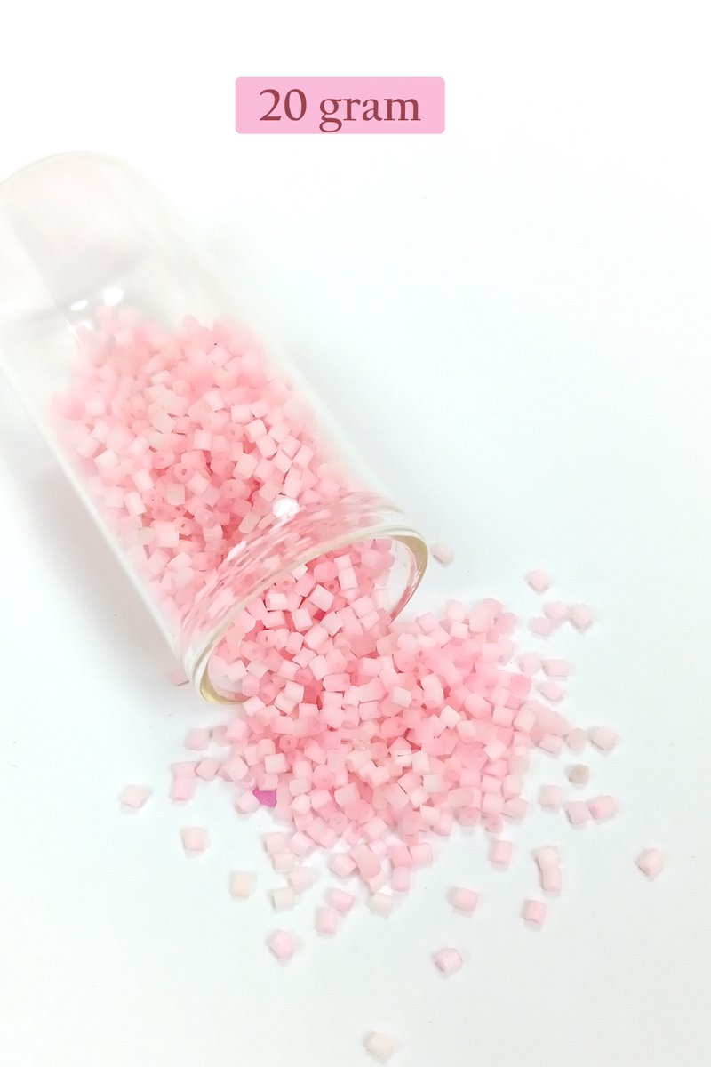 Kesme Cam Boncuk 2mm - 20 Gram - Şeker Pembe - BNC350