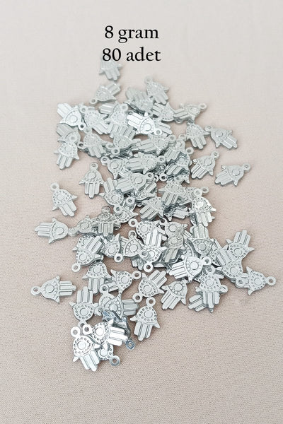 Oya Abiye Bileklik Kolye Pleksi Metalik Plastik Pul Gümüş Renk 8 gram 80 adet - BNC526