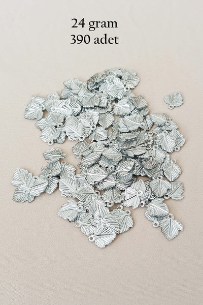 Oya Abiye Bileklik Kolye Pleksi Metalik Plastik Pul Gümüş Renk 24 gram 390 adet - BNC567