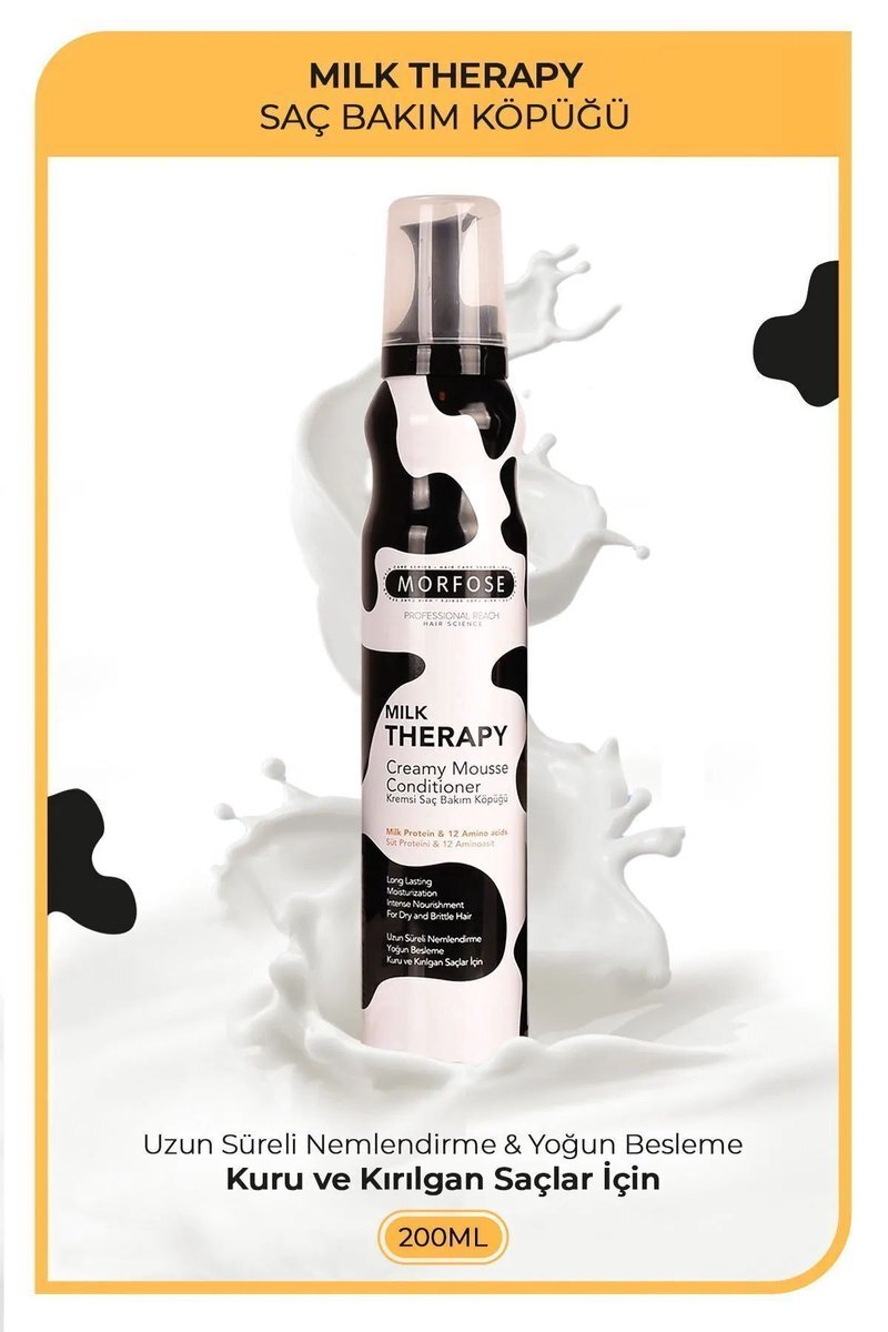 Milk Therapy Kremsi Saç Bakım Köpük 200 ML - Besleyici Koruyucu - mrfs