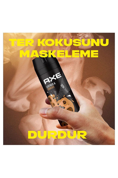 2 Adet Axe Erkek Sprey Deodorant Leather & Cookies 48 Saat Etkileyeci Koku 150 ml - görsel 2