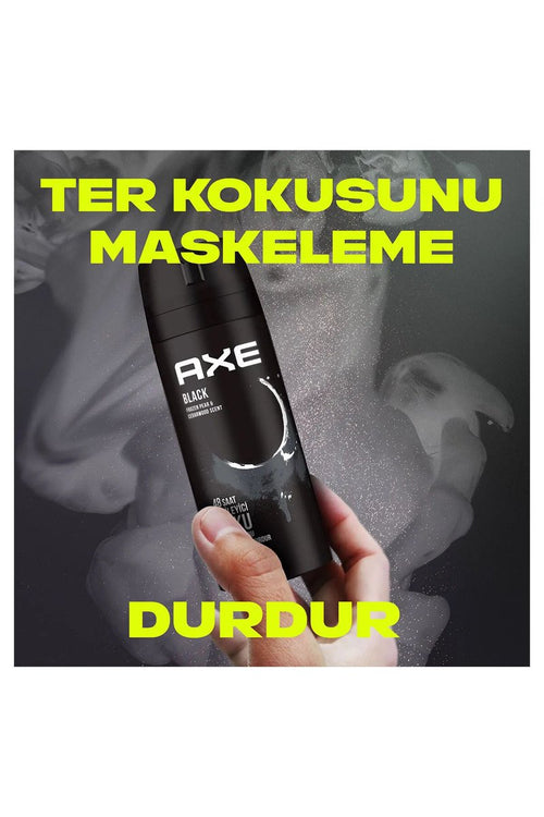3 Adet Axe Erkek Deodorant & Bodyspray Black 48 Saat Etkileyici Koku Vücut Spreyi 150 ml - görsel 2