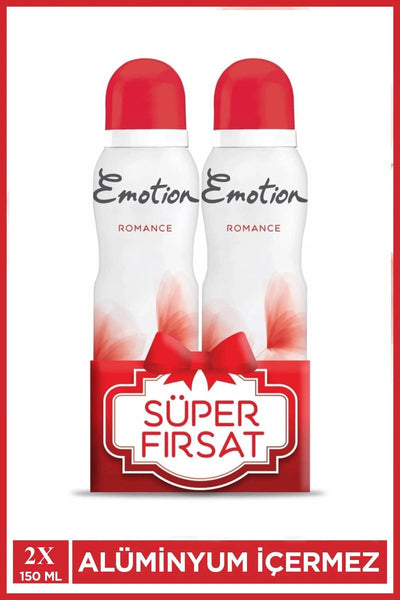 2 Adet Emotion Romance Kadın Vegan Deodorant 150 Ml Hızlı Kurur, Leke Bırakmaz