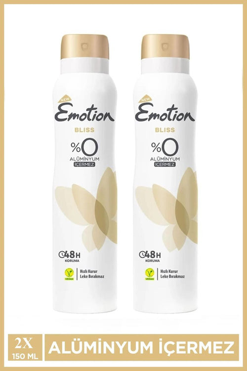 2 Adet Emotion Bliss Kadın Vegan Deodorant 150 Ml Hızlı Kurur , Leke Bırakmaz