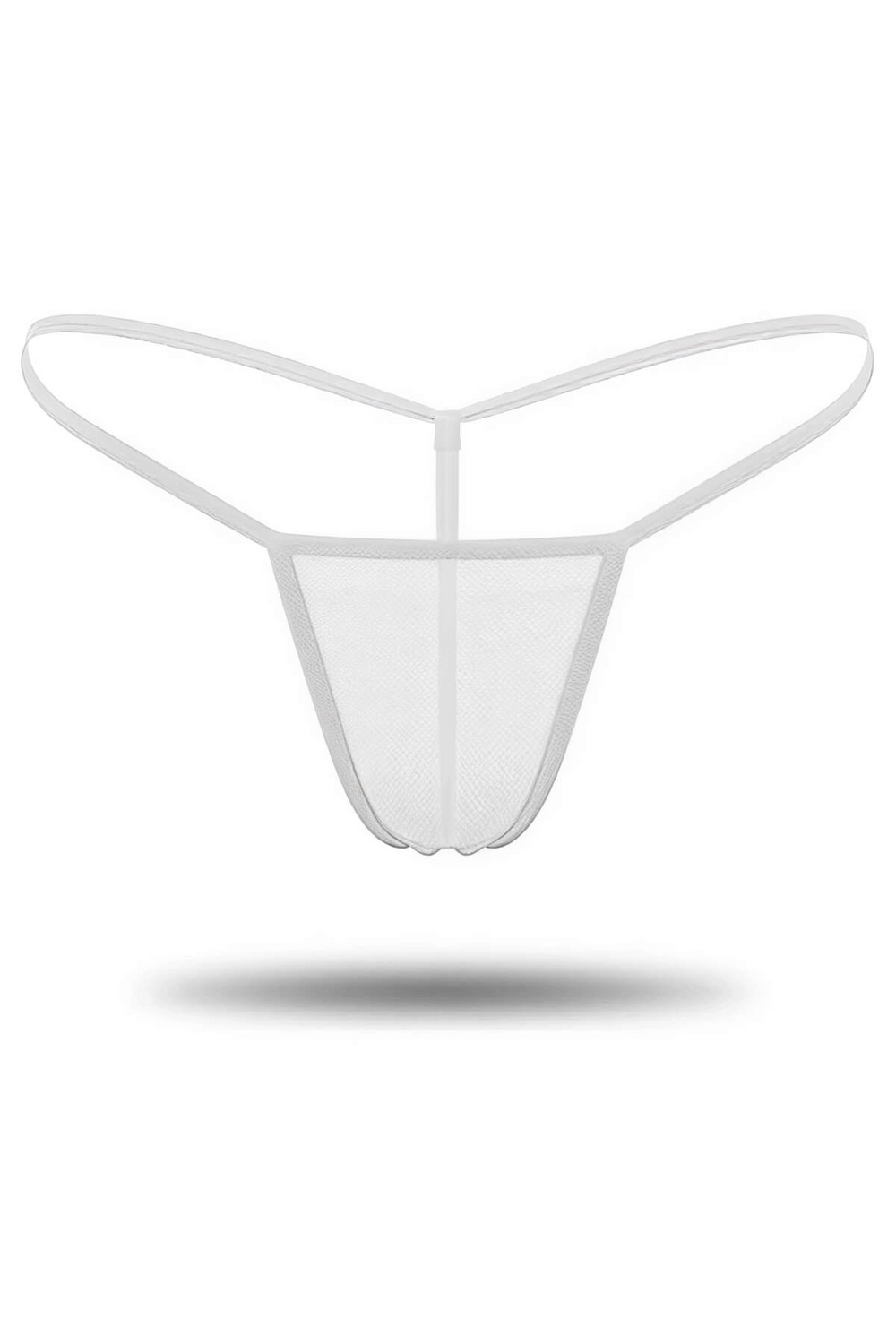 Beyaz Transparan Tül String Tanga