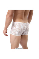 Fantezi Dantelli Beyaz Seksi Erkek Boxer - Erkek İç çamaşırı - 2