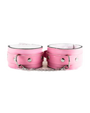 Fantezi Deri Seksi Pembe Kedi Maske Kelepçe Kırbaç Seti ( 3'lü set) - 4