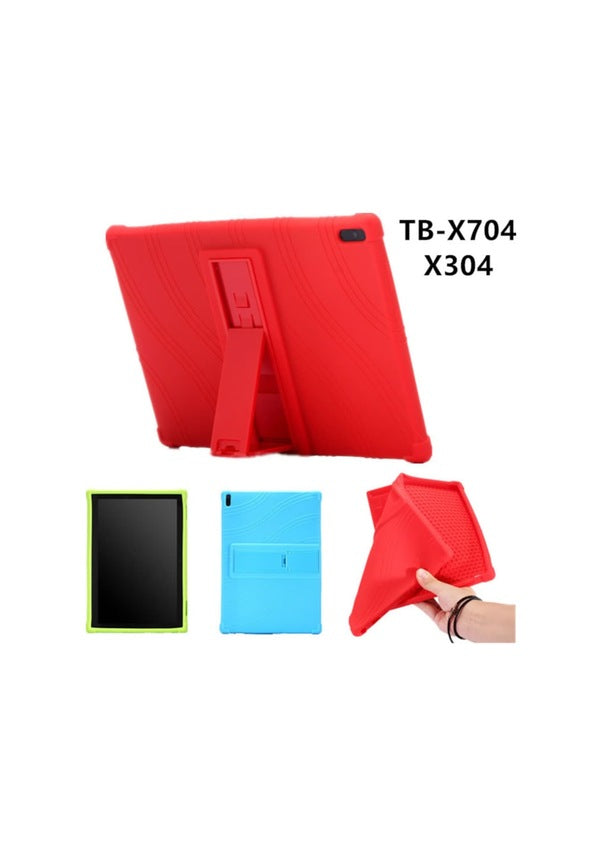 Lenovo Tab 4 10 (tb-X304X704 Standlı Silikon Kılıf - Mavi
