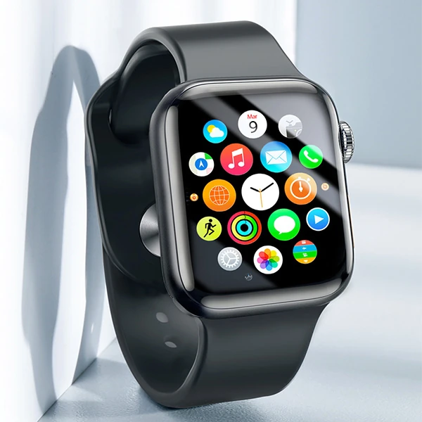 Baseus Apple Watch 42mm 3D Kavisli Tempered Kırılmaz Cam Koruyucu - Siyah