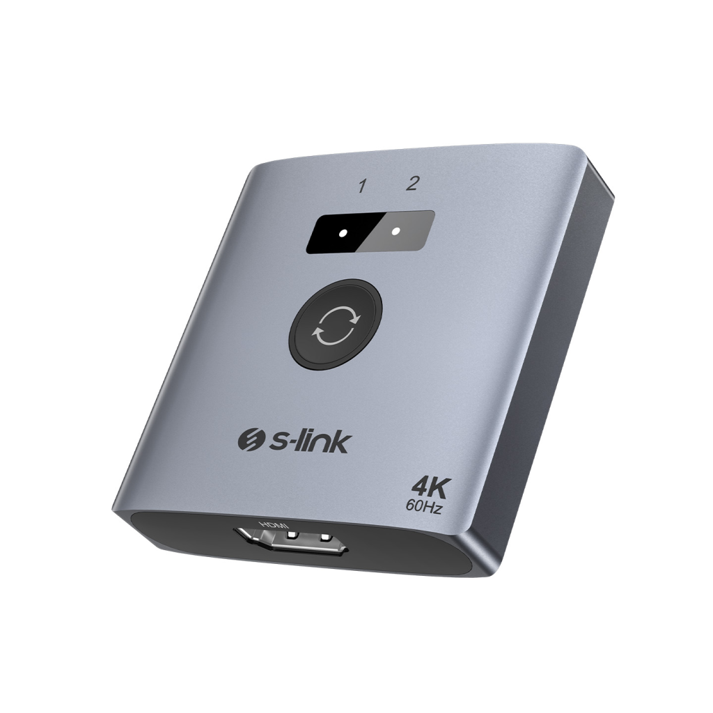 S-Link S-Lınk SL-LU602 2xHDMI 4K 60Hz Monitör Çoklayıcı (1PC-2Monitör veya 2PC- 1Monitör) Çift Yönlü Switch(1923)