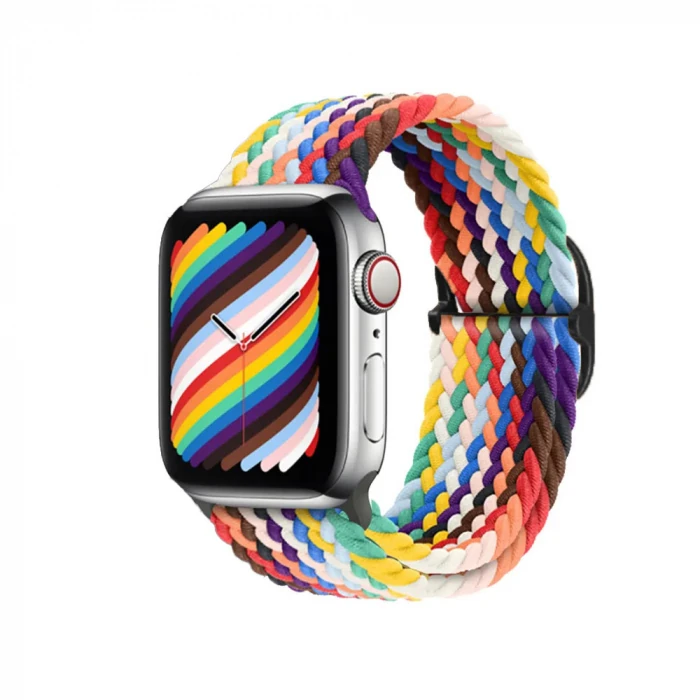 Ally Apple Watch 7-8 45mm 6-5-4 44mm Watch Ultra 49mm Japon Tokalı Elastik Kayış Kordon 3-2-1 42mm - Haki