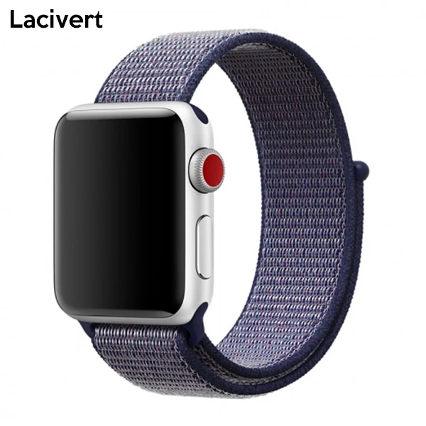 Ally Apple Watch 7-8 41mm 6-5-4 40mm Nylon Loop Spor Kayış Kordon 3-2-1 38mm - Haki