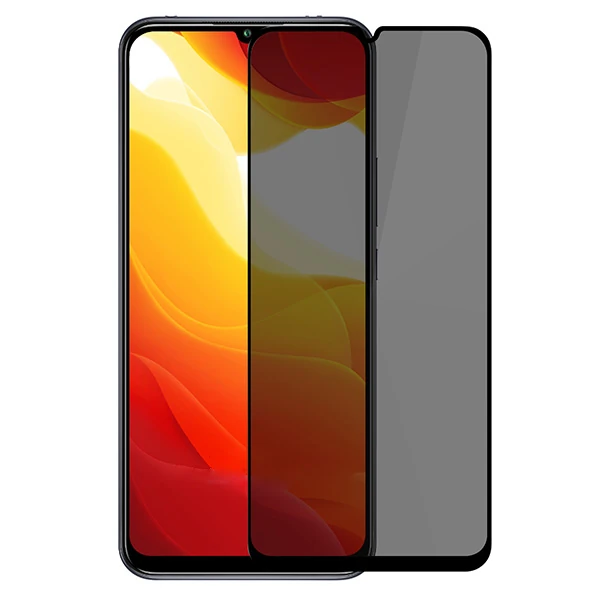 Xiaomi Mi 10 Lite 3D Full Privacy Gizlilik Tempered Cam Ekran Koruyucu - Siyah