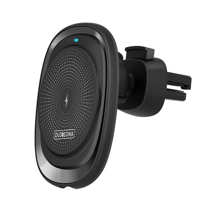 Duzzona V1 15W Manyetik Kablosuz Wireless Hızlı Şarjlı Araç İçi Telefon Tutucu - Siyah