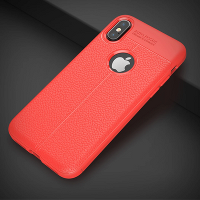 İphone X Xs Litchi Tam Koruma Soft Silikon Kılıf