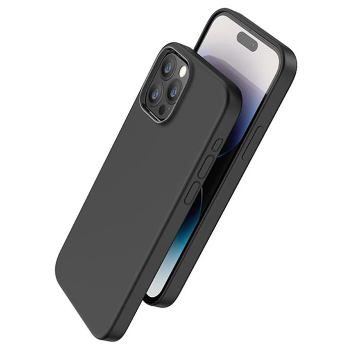 Hoco Pure Series iPhone 15 Pro Manyetik Silikon Kılıf - Mavi