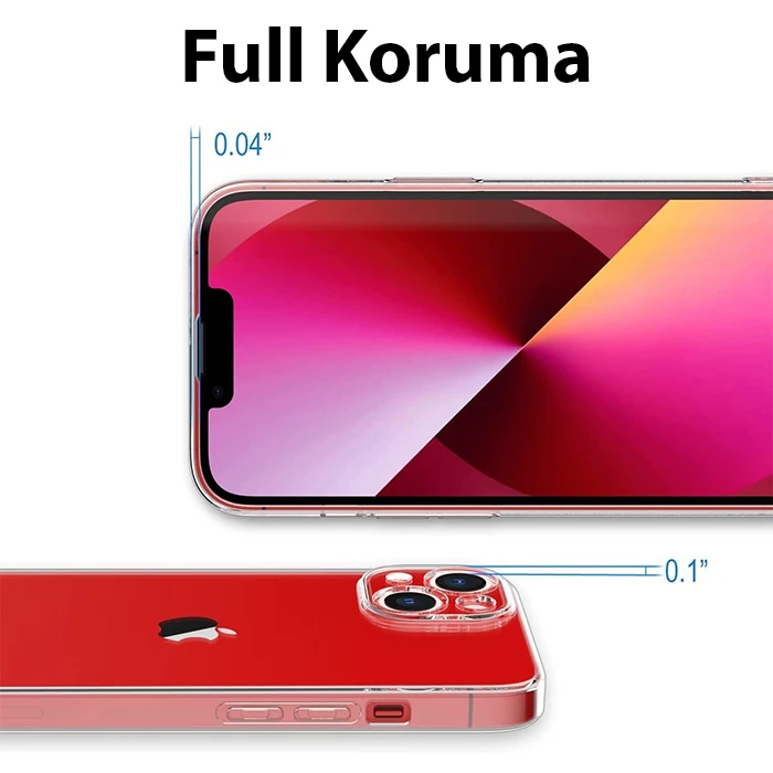 Ally iPhone 14 Plus 6.7inç Crystal Clear Kamera Korumalı Sert PC Kılıf - Şeffaf 2