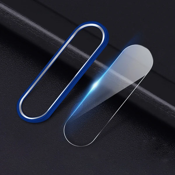 Xiaomi Mi CC9/CC9E/ Mi A3 Kamera Koruma Metal Lens+ Kırılmaz Cam Set - Siyah