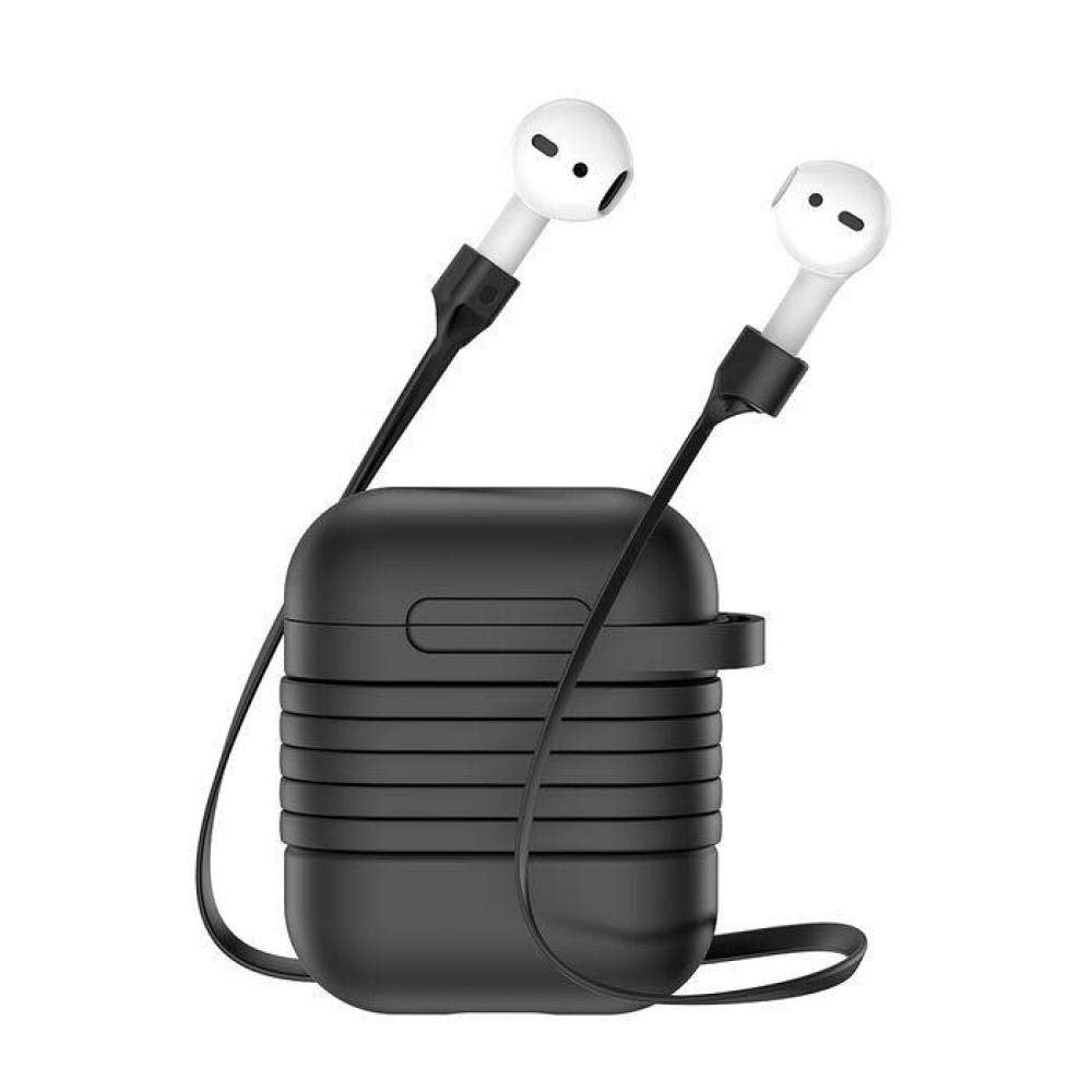 Baseus Airpods İçin Strap Kulaklık Askısı+ Silikon Kılıf - Kırmızı