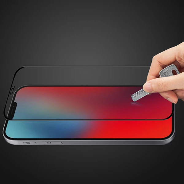 Ally İPhone 1212 PRO 6.1 3D Full Privacy Gizlilik Cam Ekran Koruyucu Anti-Spy - Siyah