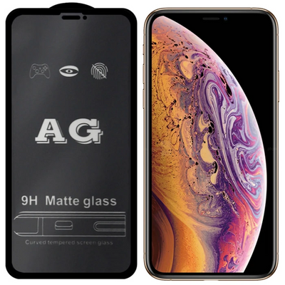 Ally iPhone 11 Pro 5.8inç Full Glue Matte Tempered Cam Ekran Koruyucu iPhone XS / X /