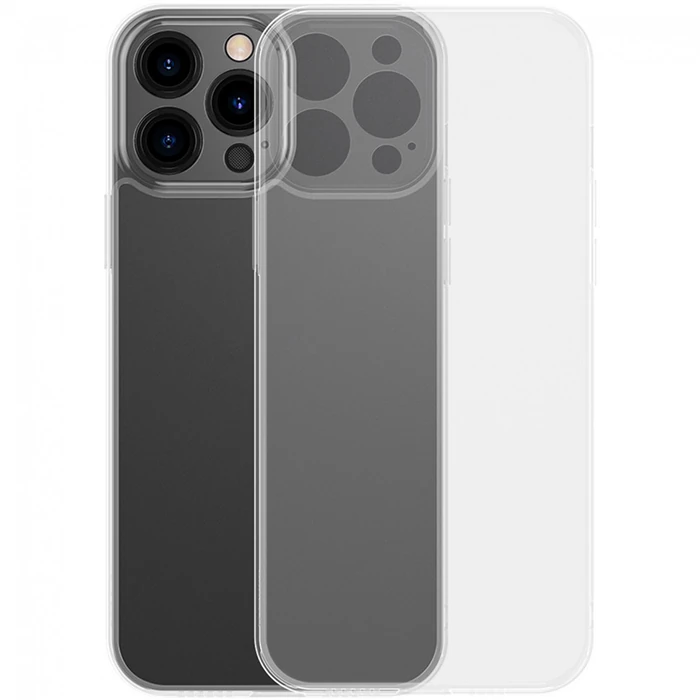 Baseus Frosted Glass iPhone 13 Pro Max 6.7inch Shockproof Koruyucu Kılıf - Şeffaf 2