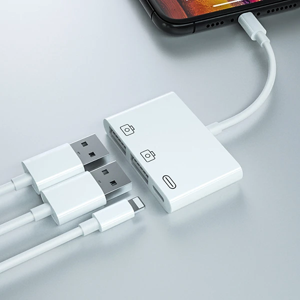 Ally 3in1 İPhone/İPAD lightning To Usb Kamera Okuyucu - Beyaz