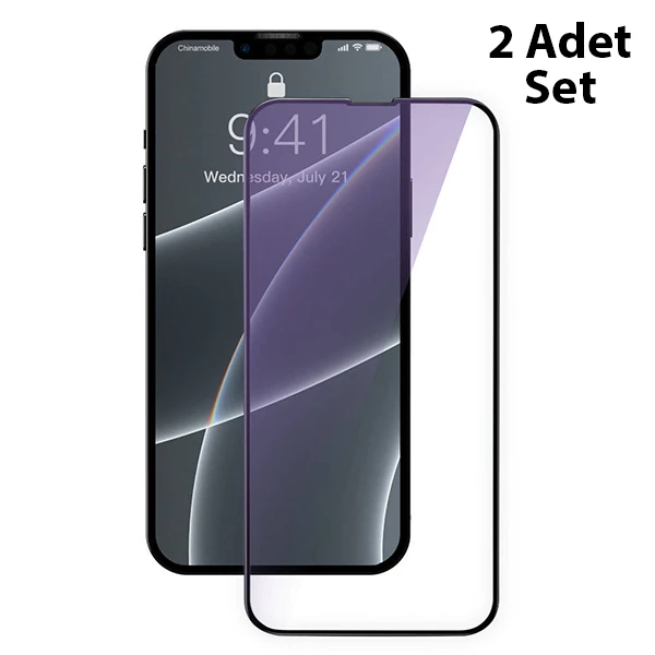Baseus iPhone 13 Mini 0.3mm Full Çerçeve Cam Ekran Koruyucu 2 Adet - Siyah