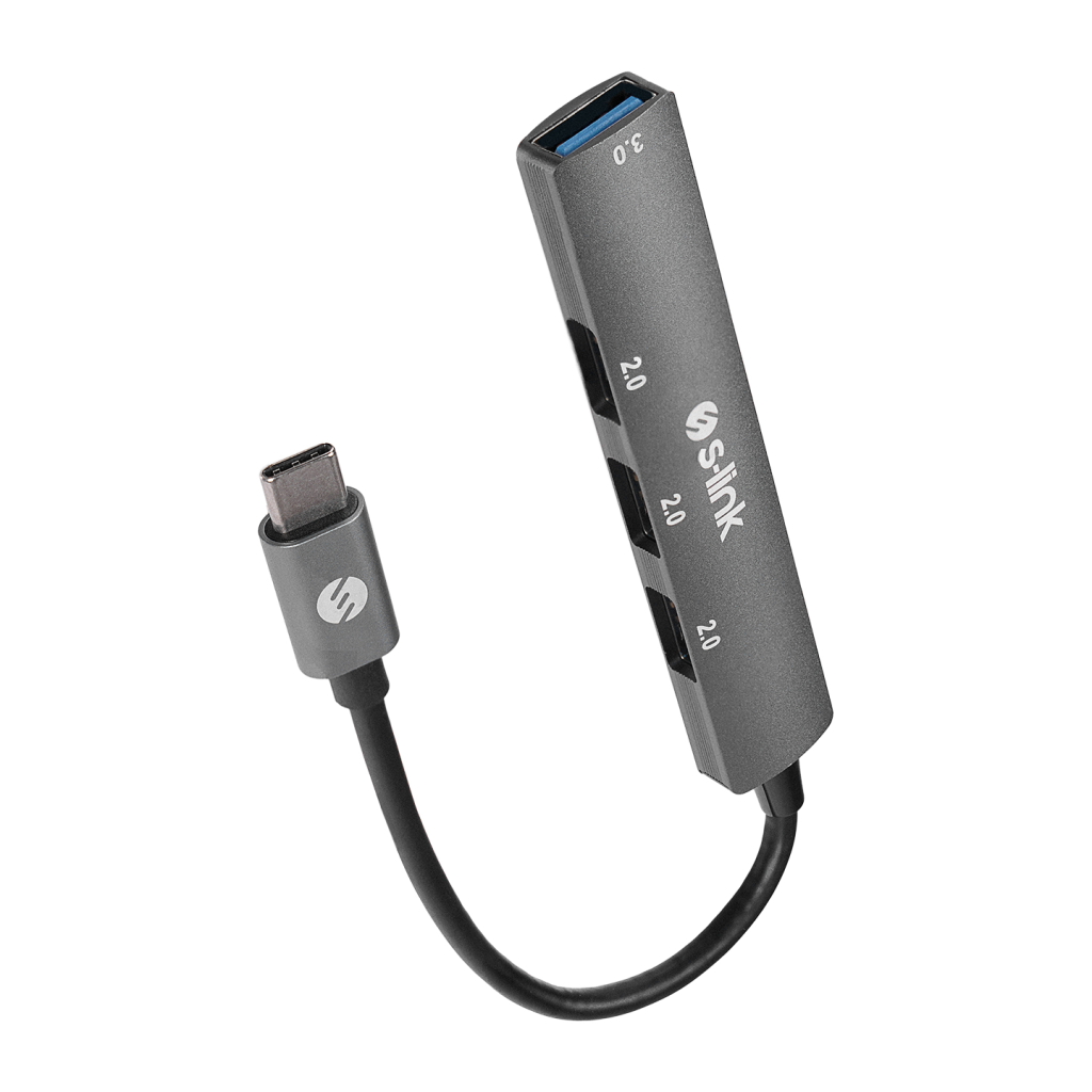 S-Link S-Lınk SW-U324 Type-C to 3xUSB 2.0 1xUSB 3.0 Metal USB HUB(1923)