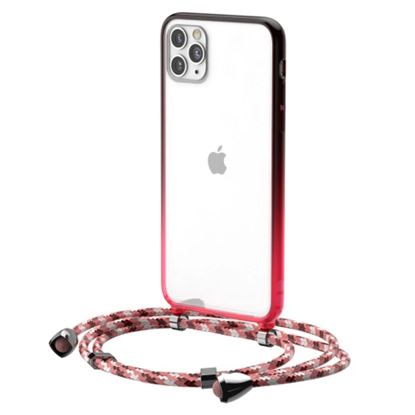Baseus Element Crossbody Protective iPhone 11 Pro 5.8 Askılı Koruyucu Silikon Kılıf - Mavi