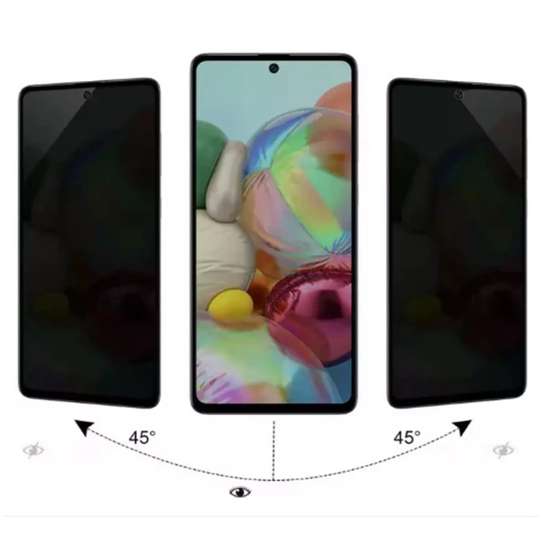 Redmi Note 9S / Note 9 Pro 3D Full Privacy Gizlilik Cam Ekran Koruyucu - Siyah