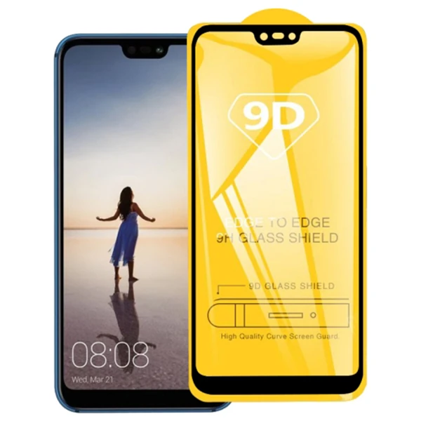 Ally Oppo Realme C11 9D Full Glue Tempered Cam Ekran Koruyucu - Siyah